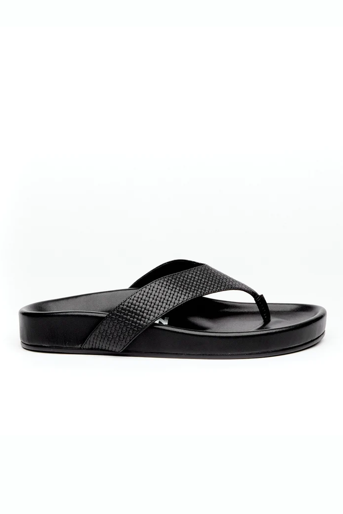 HAEL AND JAX OASIS SANDAL BLACK LEATHER JANDAL