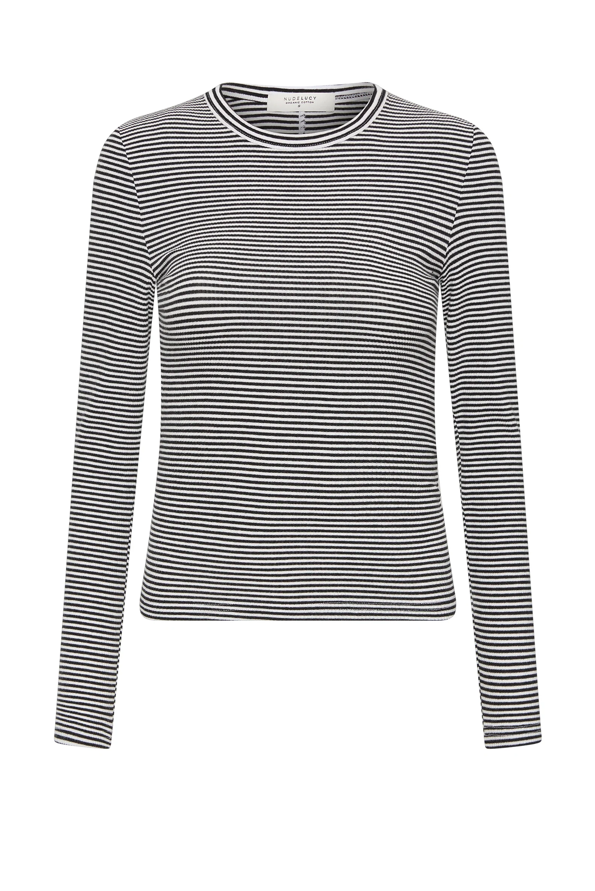 ORGANIC STRIPE RIB LS TEE