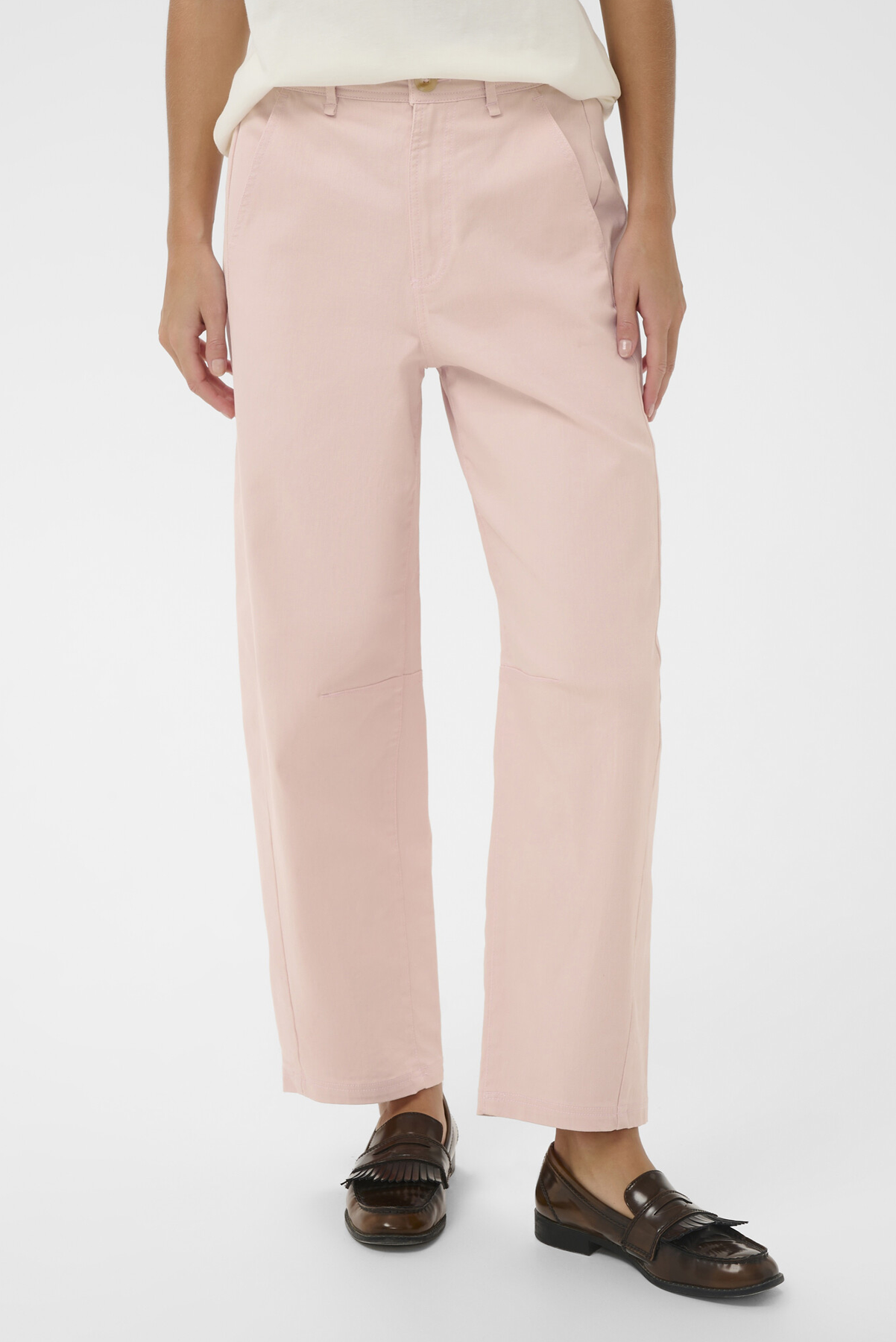 SAINT TROPEZ PAUDE JEANS COTTON ELASTANE LIGHT PINK DENIM PANT