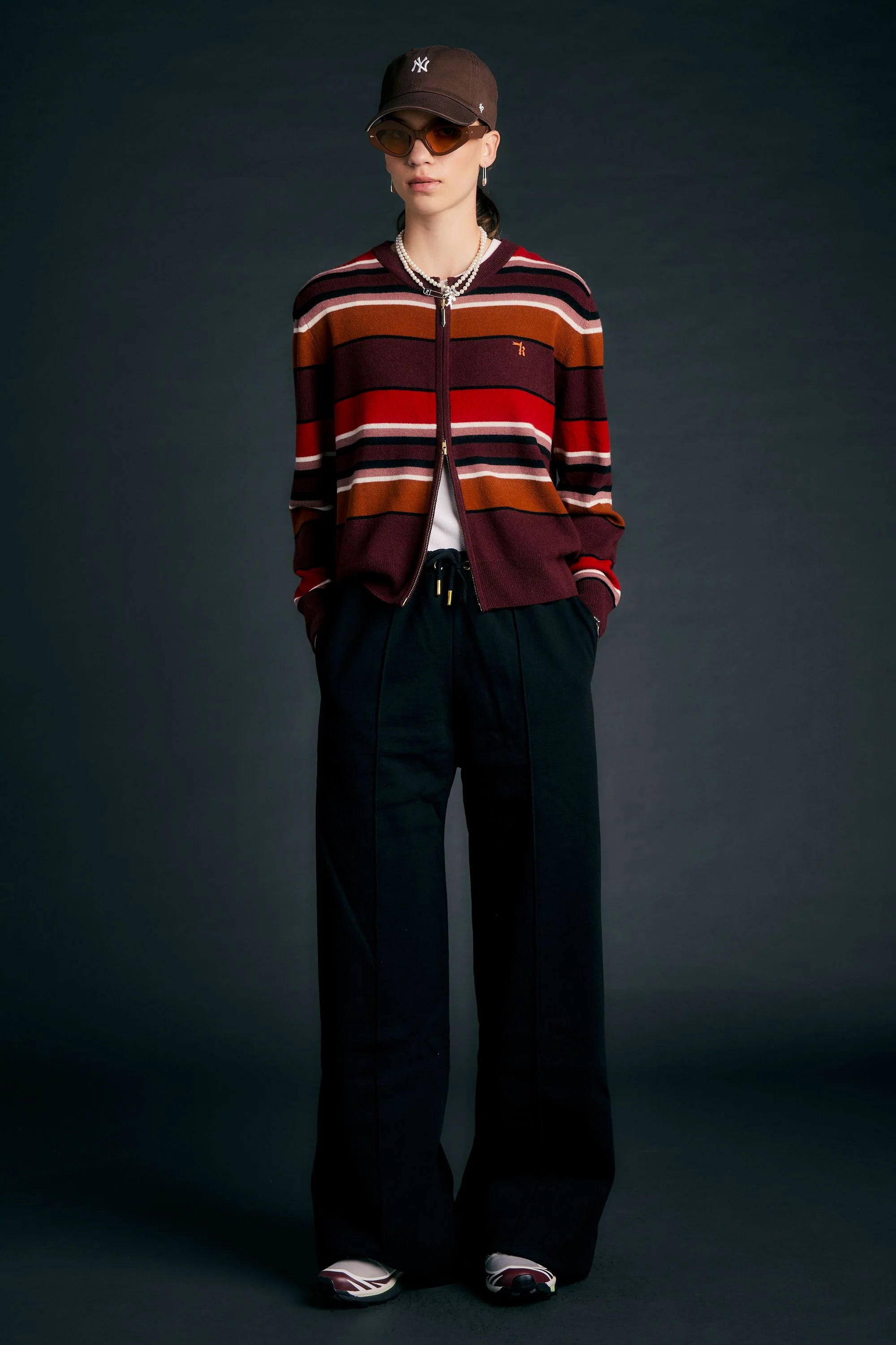 PIN TUCK TRACK PANTS