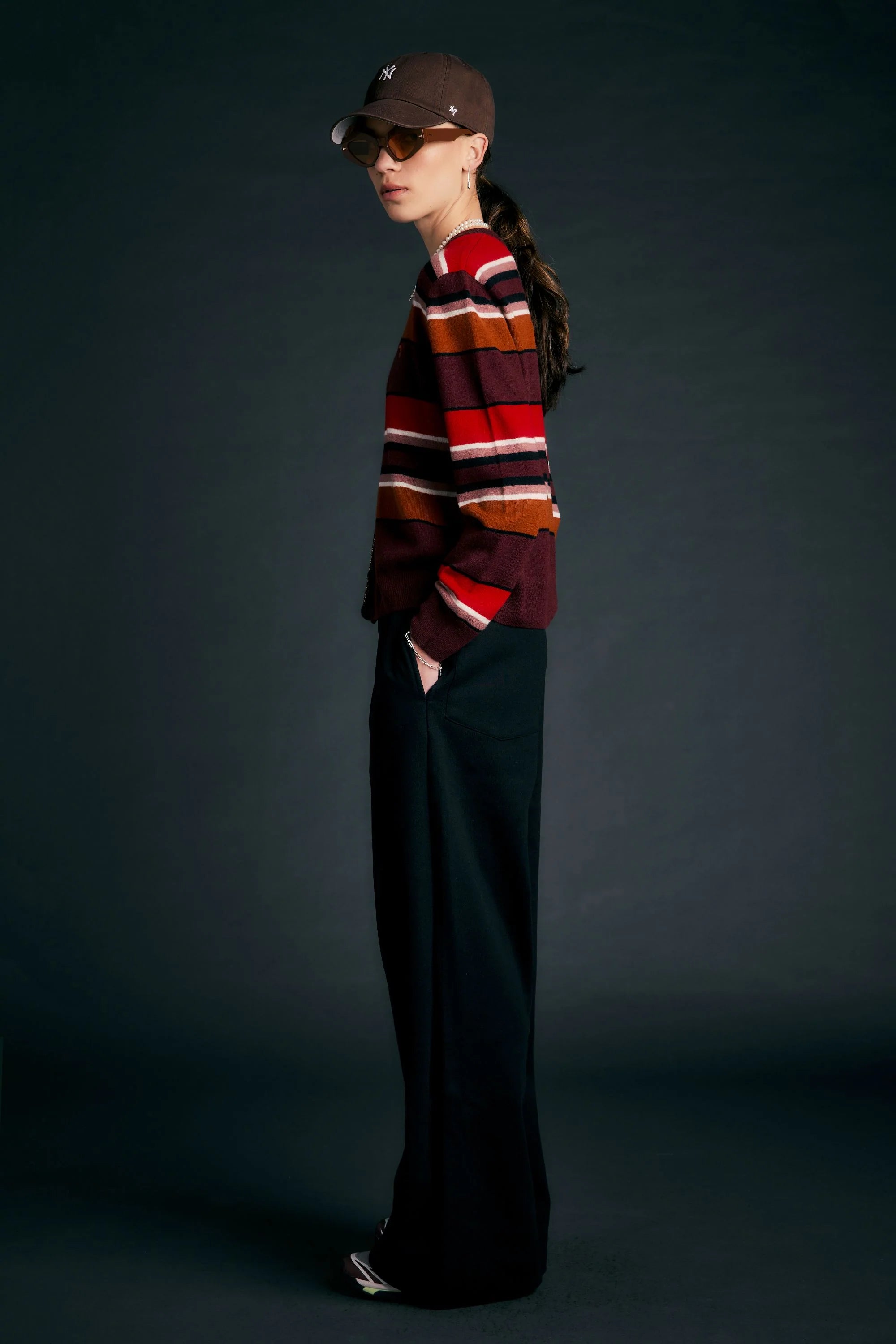PIN TUCK TRACK PANTS