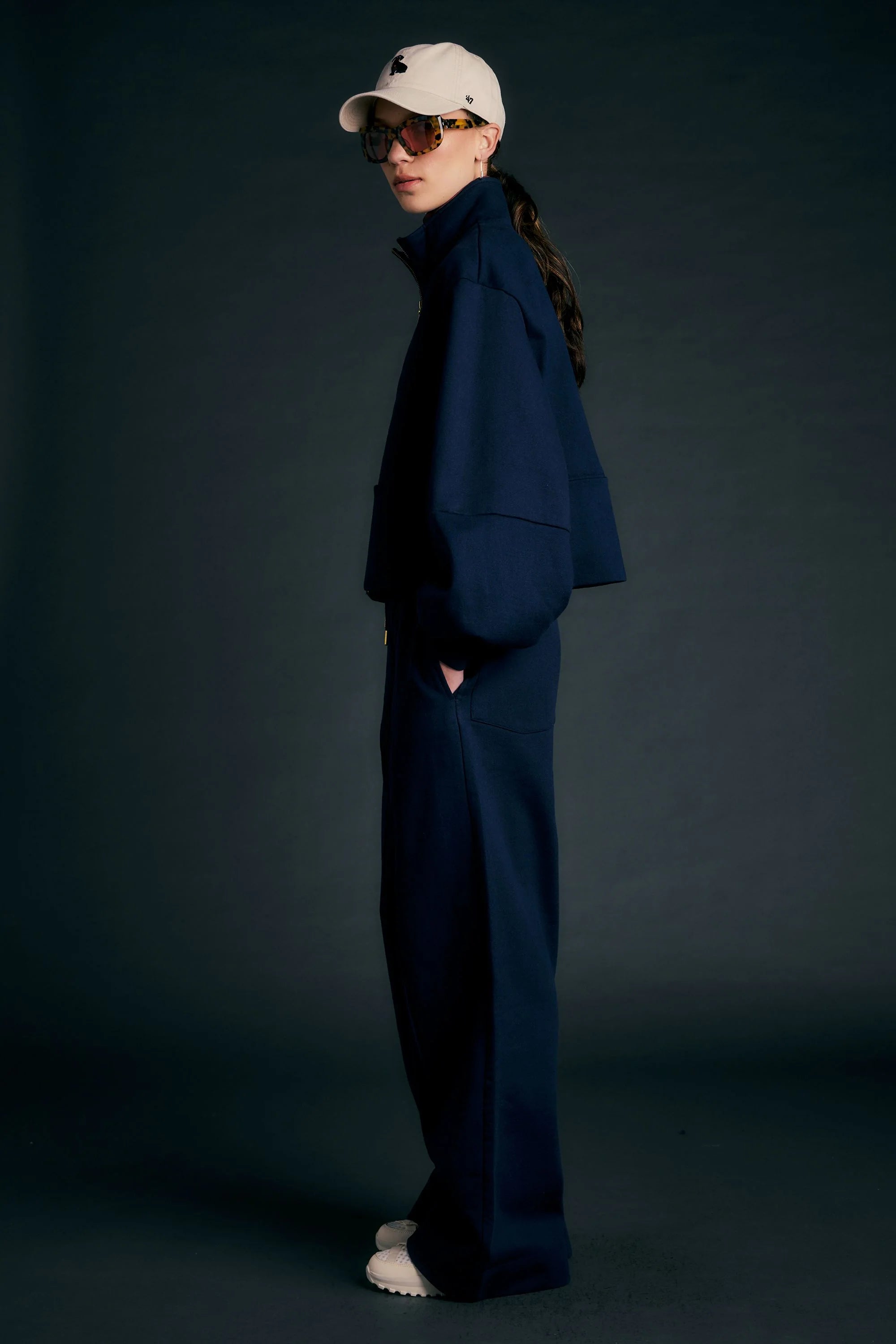 PIN TUCK TRACK PANTS