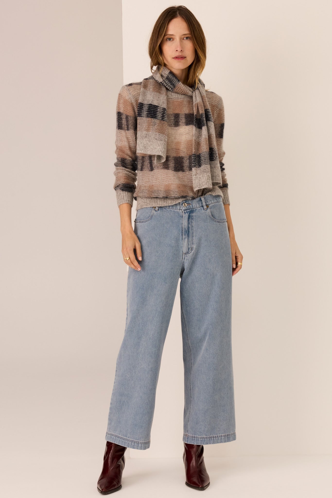 CIARA STRIPE TEXTURED KNIT