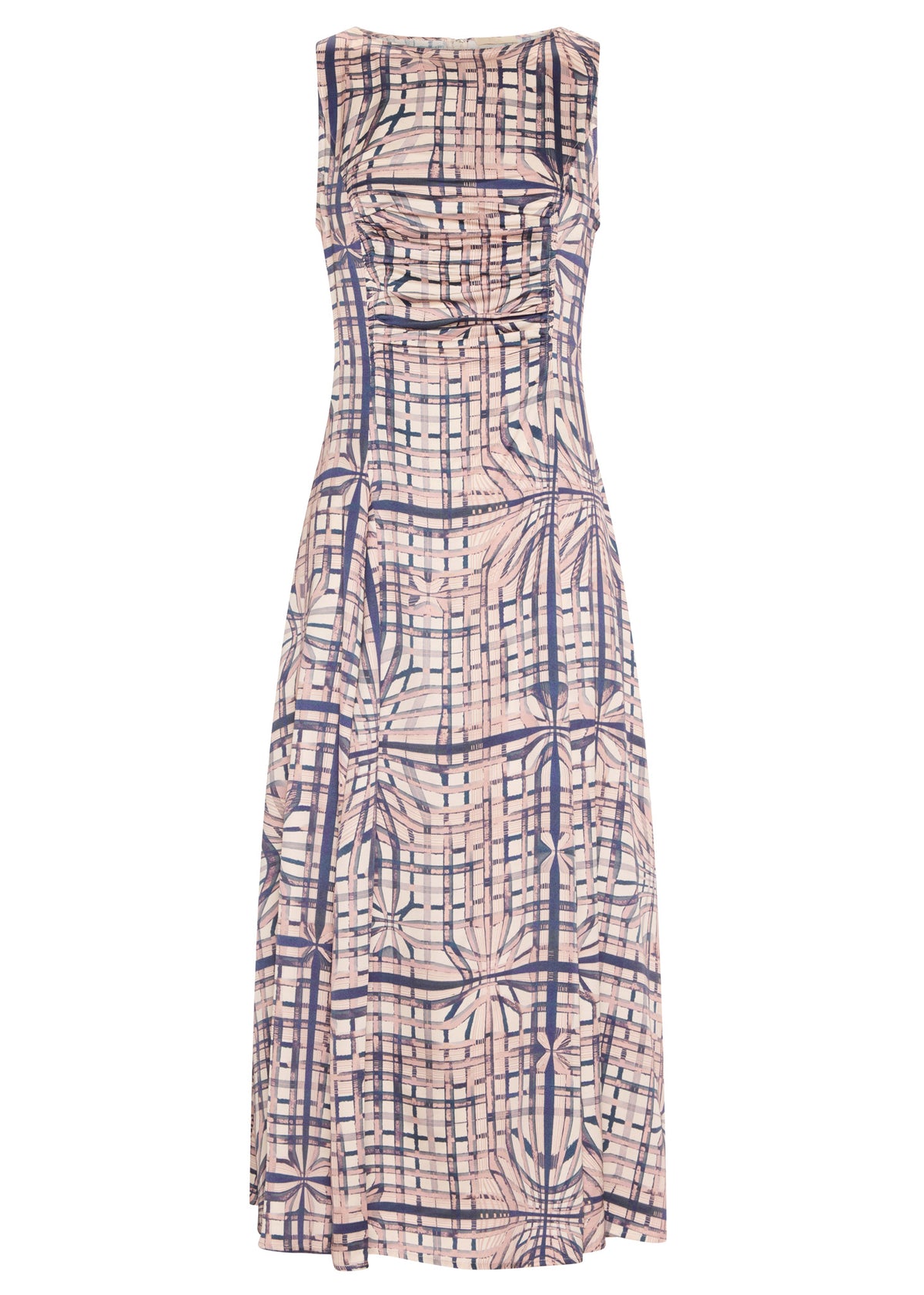 LATTICE GATHERED DRESS