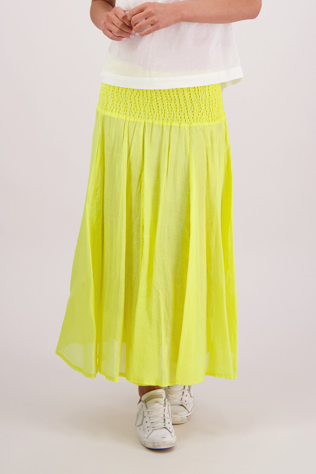 BRIARWOOD PANDORA SKIRT COTTON MIDI MAXI SKIRT BLUE INK NAVY YELLOW RED