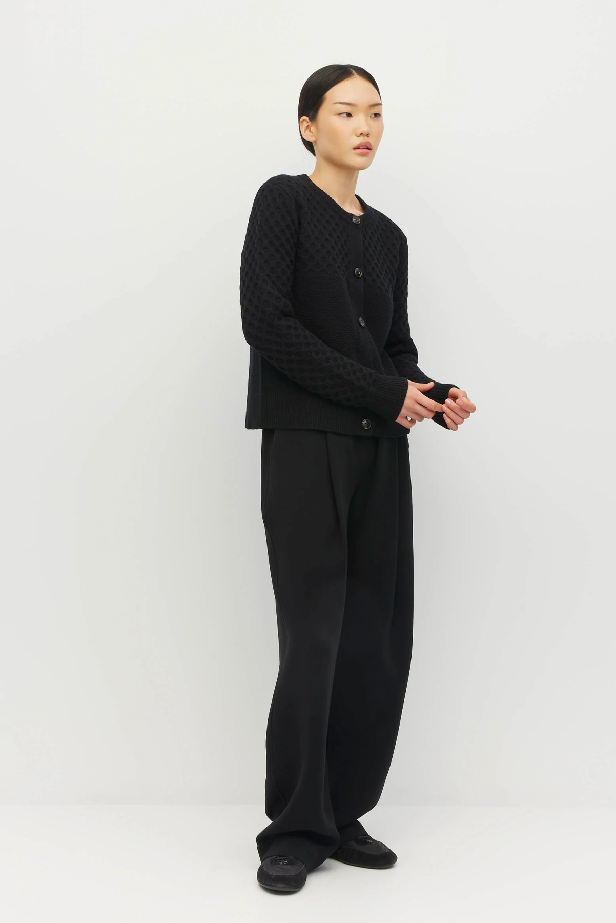 PATCHED CABLE CARDI