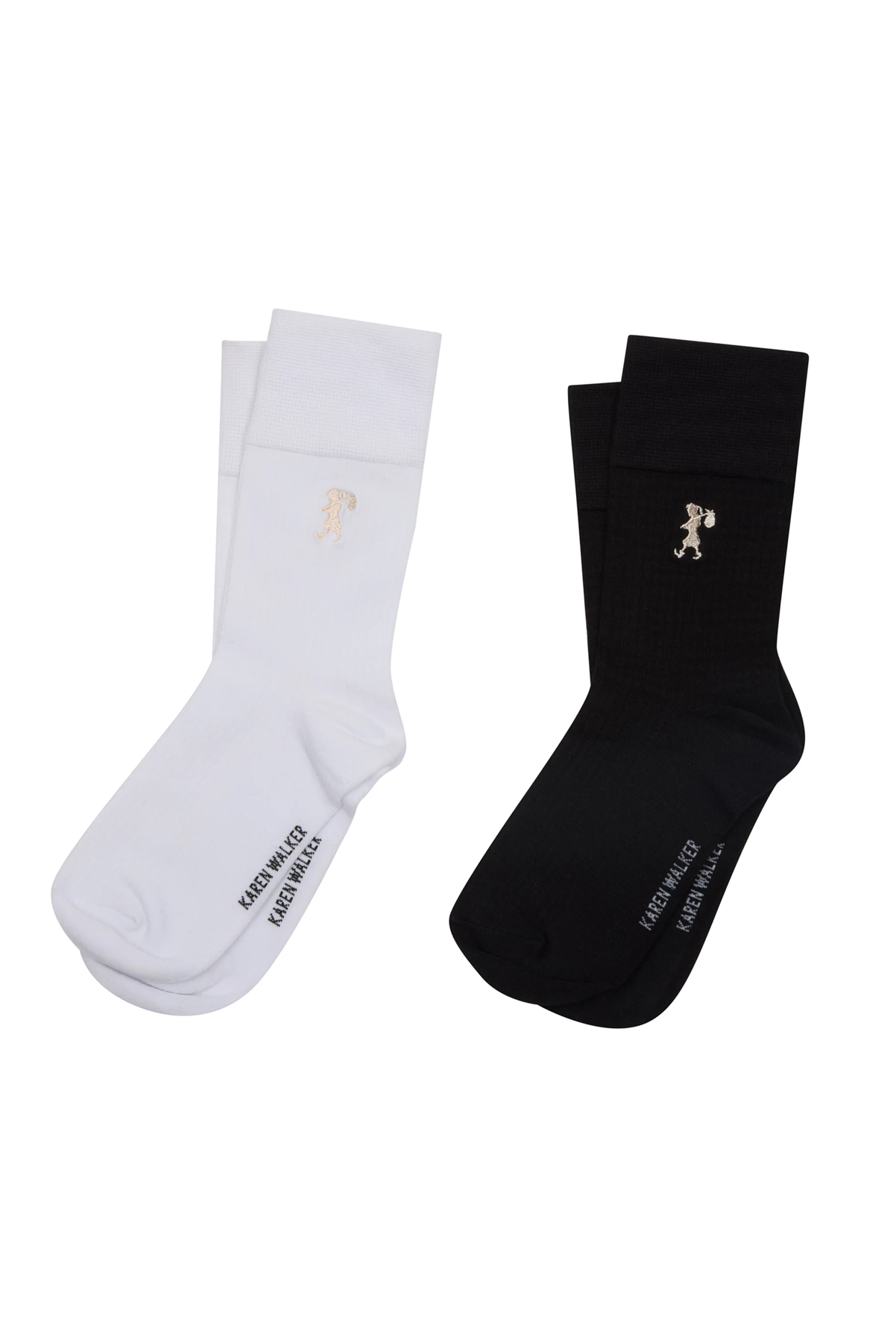RUNAWAY EMBROIDERED SOCKS 2 PACK