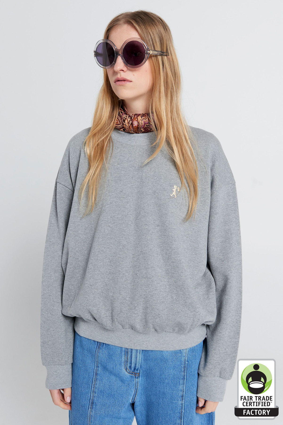 RUNAWAY GIRL ORGANIC COTTON CREWNECK SWEATSHIRT