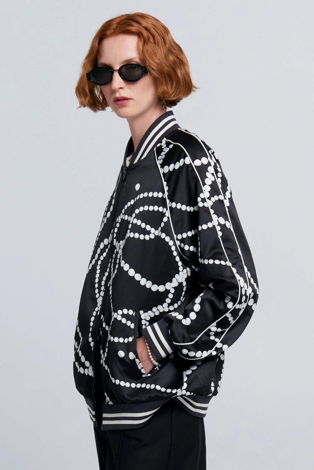 RUNAWAY PEARLS BOMBER JACKET