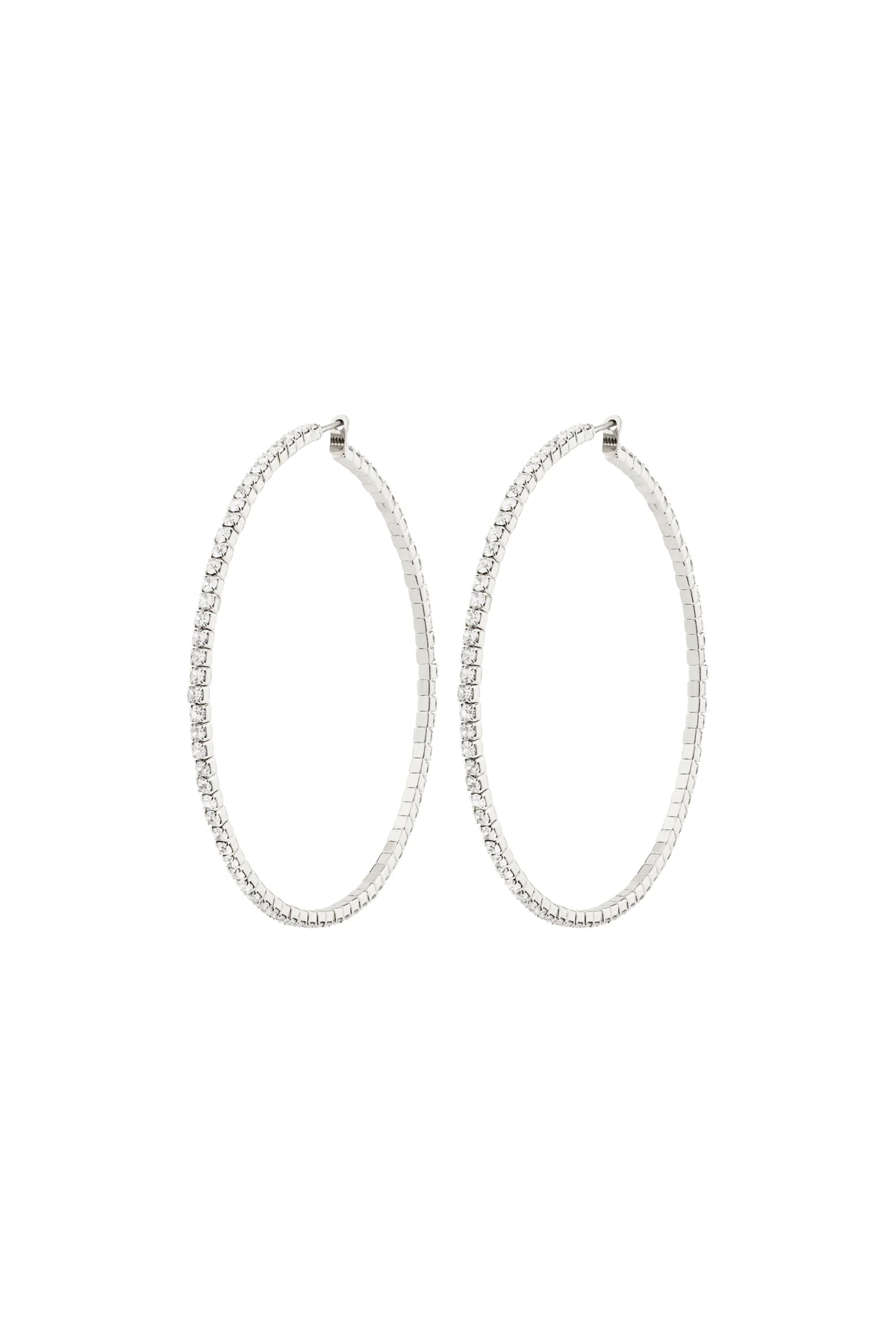 SIDNEY CRYSTAL HOOP EARRINGS