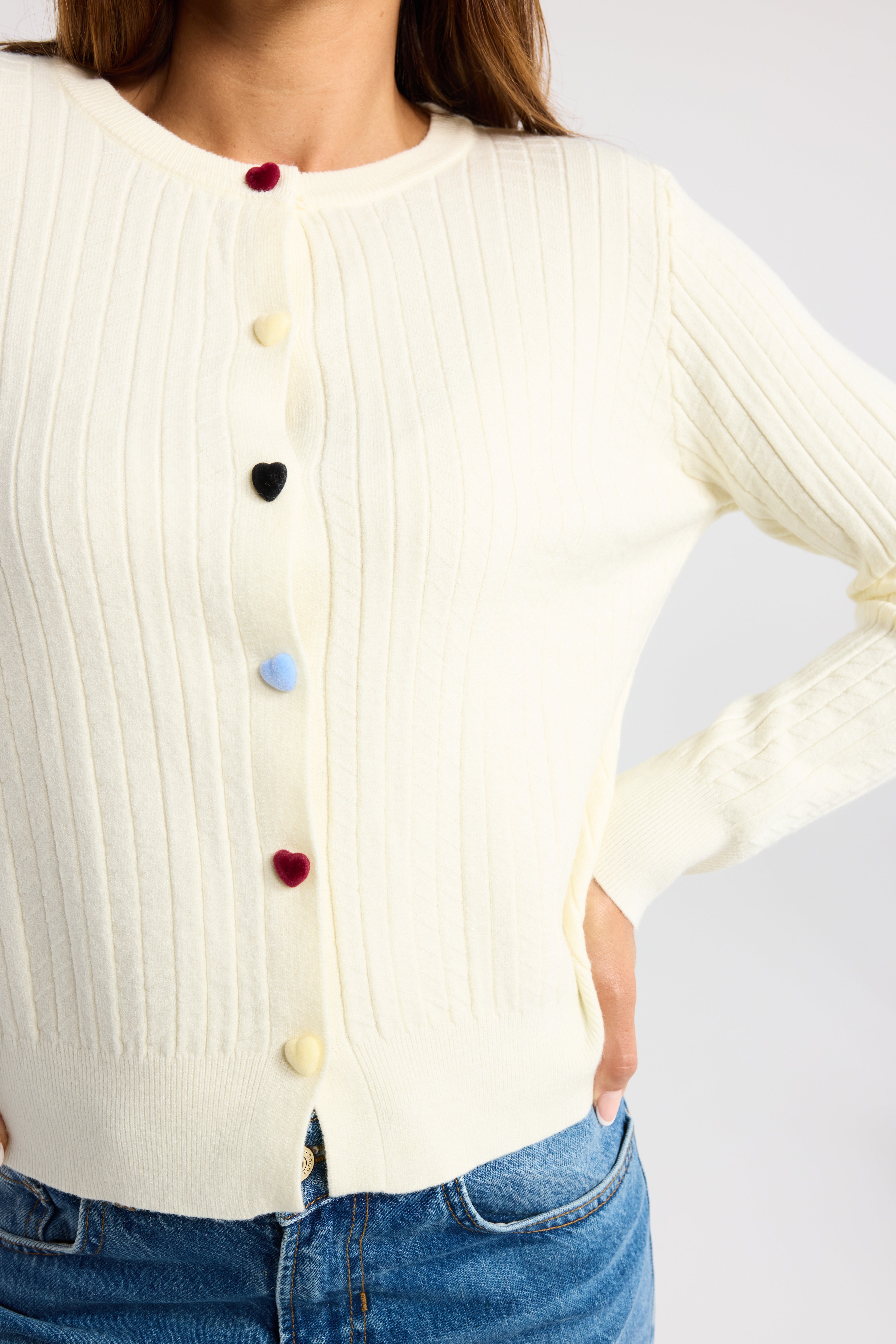 STACEY RIBBED CARDI