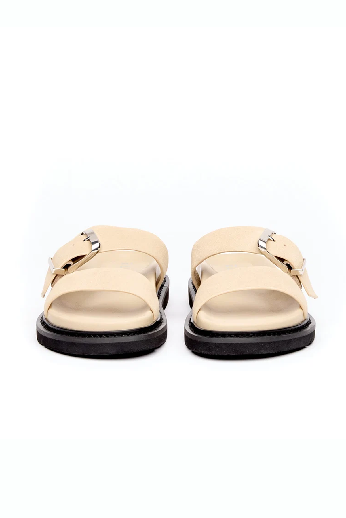 HAEL AND JAX SURGE SANDAL LEATHER STONE IVORY SLIDE