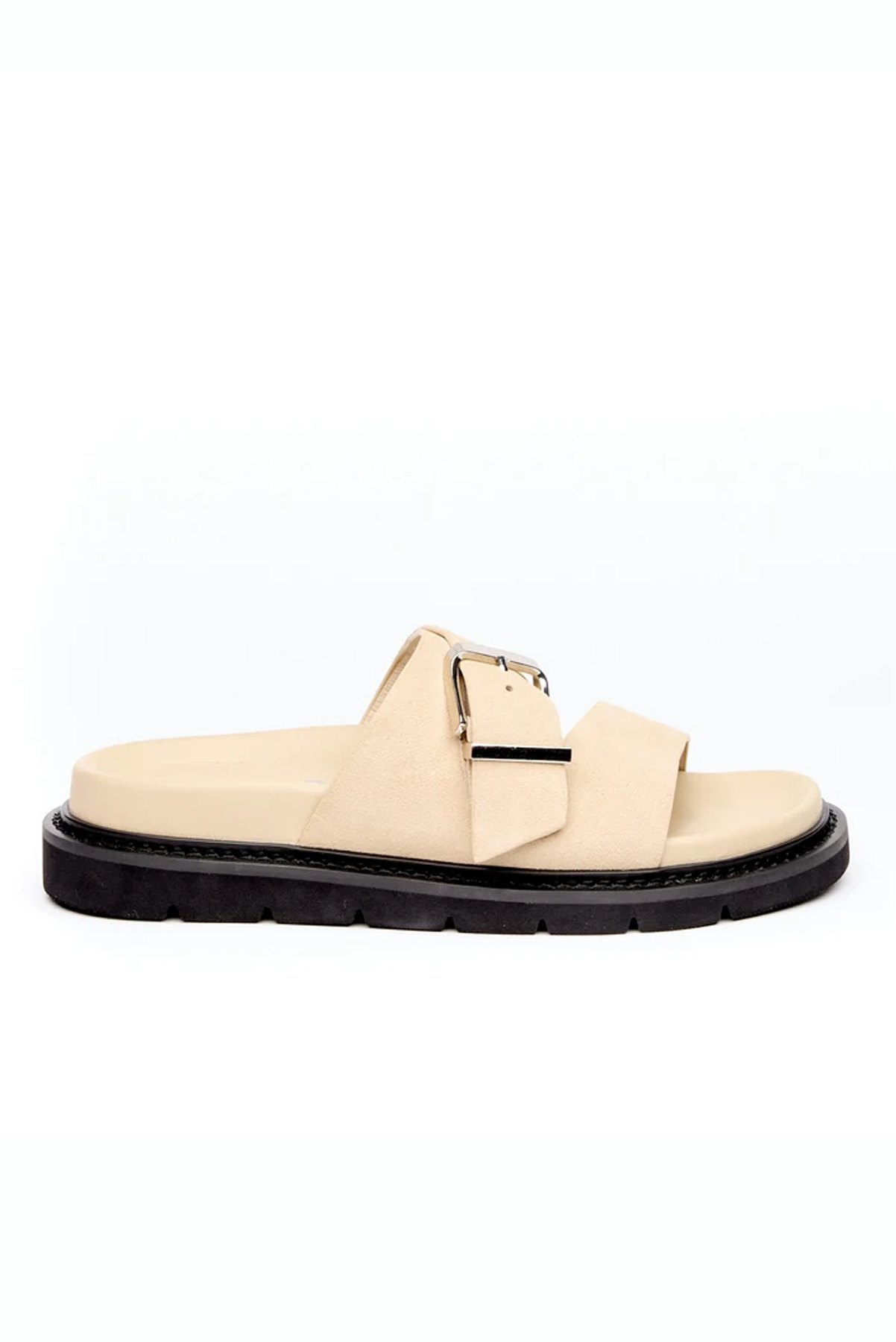 HAEL AND JAX SURGE SANDAL LEATHER STONE IVORY SLIDE