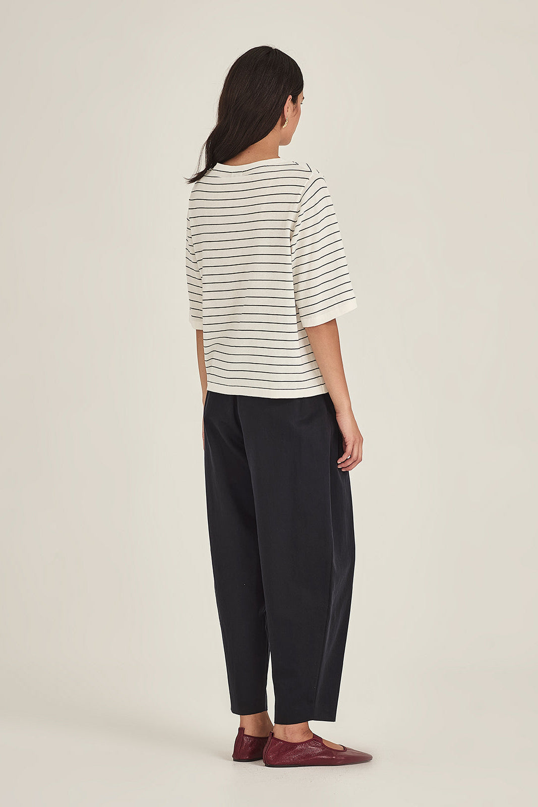 SILLS TOMMIE PANT TENCEL MODAL COTTON LINEN NAVY PANT