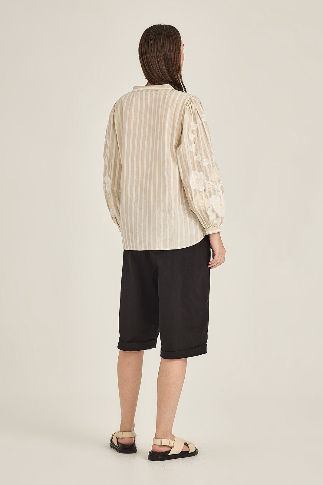 SILLS MACY SHORTS BLACK WITH CREAM DRAWSTRING