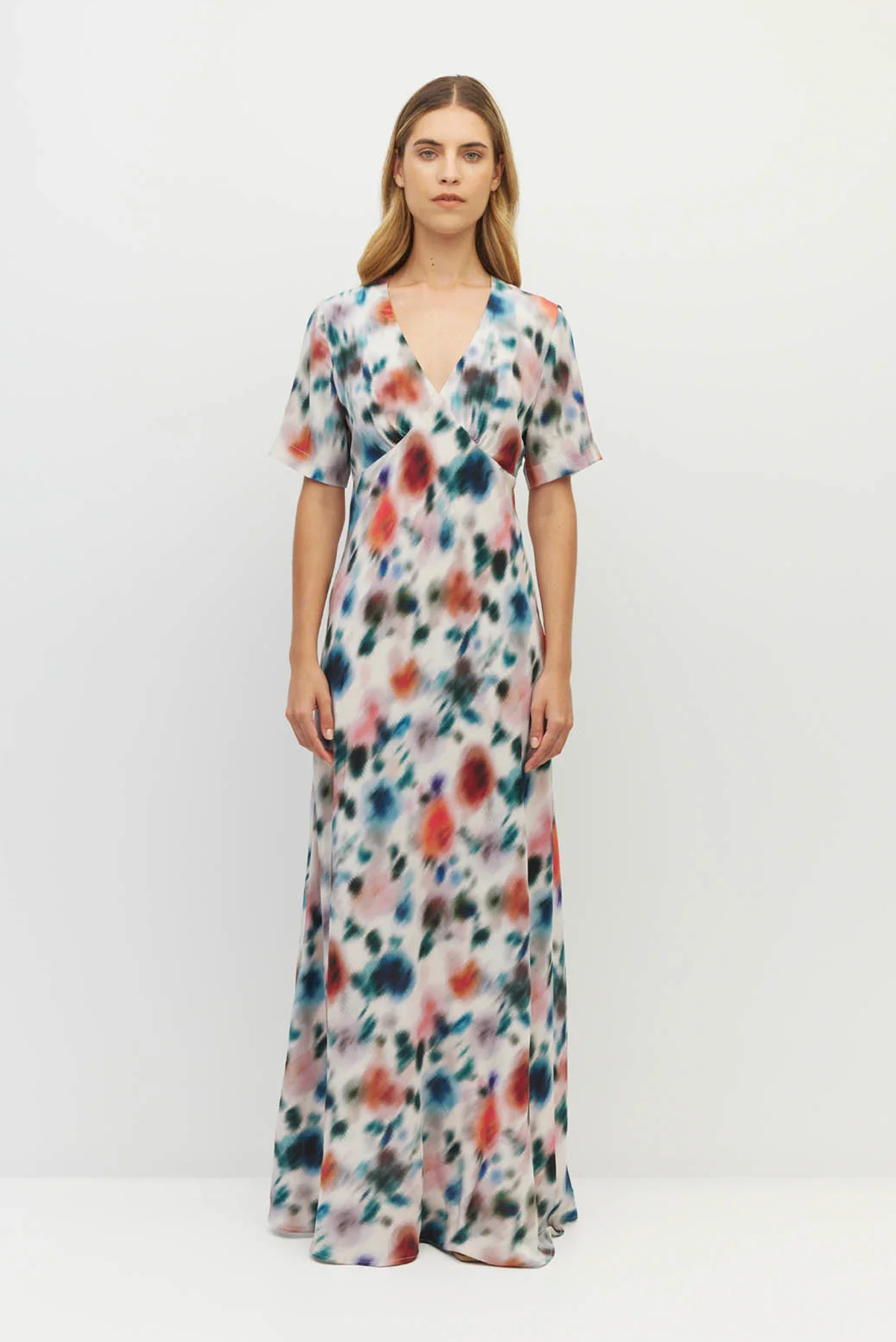 JULIETTE HOGAN SPENCER DRESS SILK POLYESTER MAXI DRESS