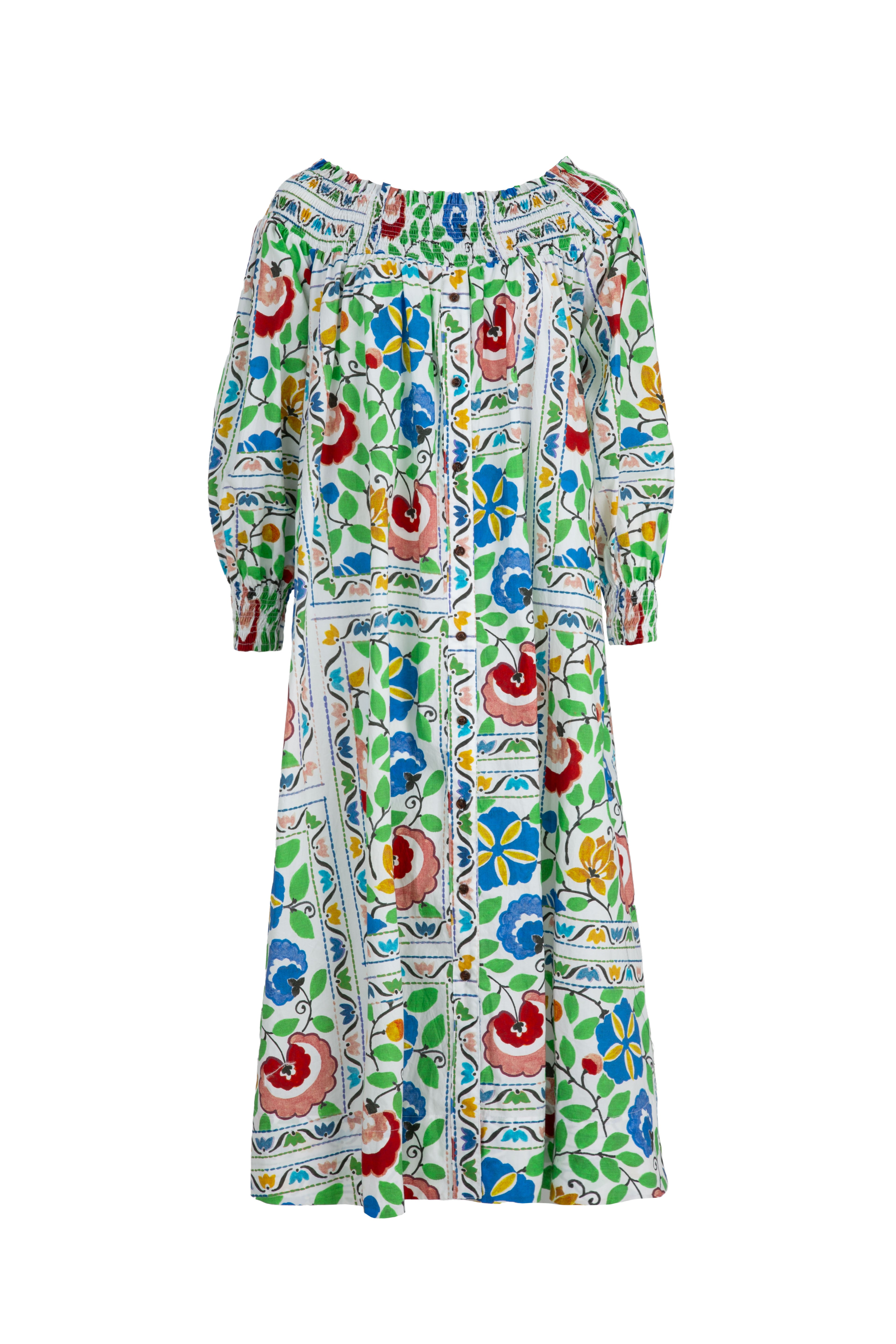 SHIRRED OF MOUTH DRESS