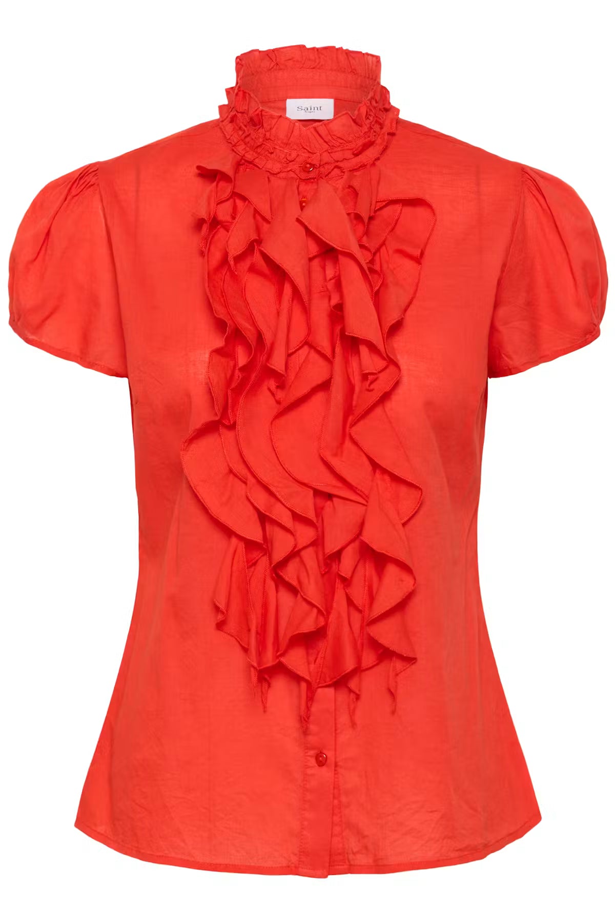 ST TROPEZ TILLI SS SHIRT TILLI RUFFLE BLOUSE TILLI TOP WOMENS TOP WOMENS BLOUSE LADIES TOP SHORT SLEEVE TOP RUFFLE TOP HIGH NECK TOP FRILL TOP STATEMENT TOP ELEGANT TOP FEMININE TOP DRESSY TOP SMART CASUAL TOP BUTTON FRONT TOP RUFFLE DETAIL TOP PLEATED RUFFLE TOP LIGHTWEIGHT TOP SUMMER TOP SPRING TOP OCCASION TOP WORKWEAR TOP DINNER TOP PARTY TOP ORANGE TOP PINK TOP VIBRANT TOP PASTEL TOP STYLISH WOMENS CLOTHING FASHION TOP CONTEMPORARY WOMENS FASHION EVERYDAY ELEGANCE CHIC TOP TIMELESS STYLE SOPHISTICATED