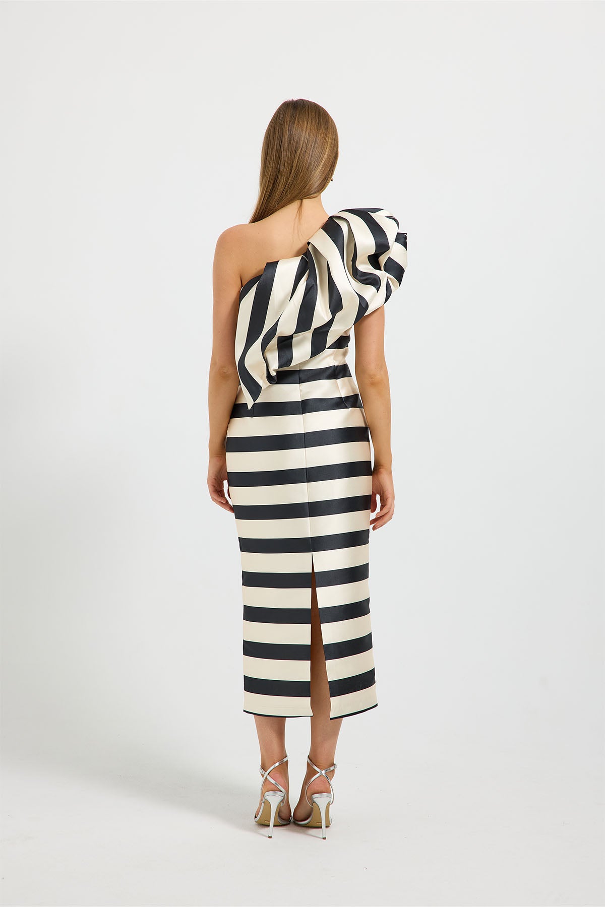 VALERIE SHOULDER MIDI DRESS