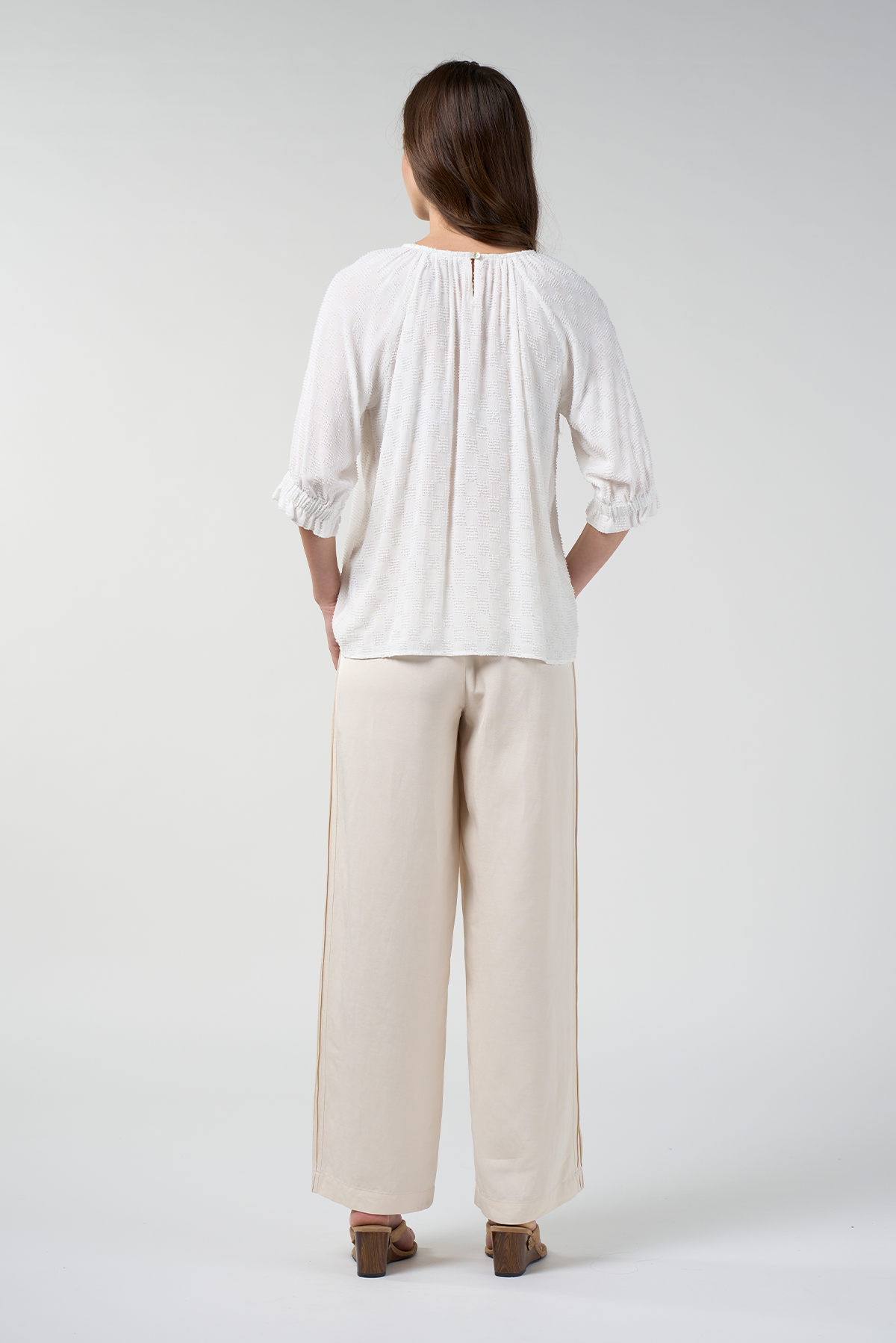 LOOBIES STORY VANYA TOP VISCOSE RAYON WHITE BLOUSE