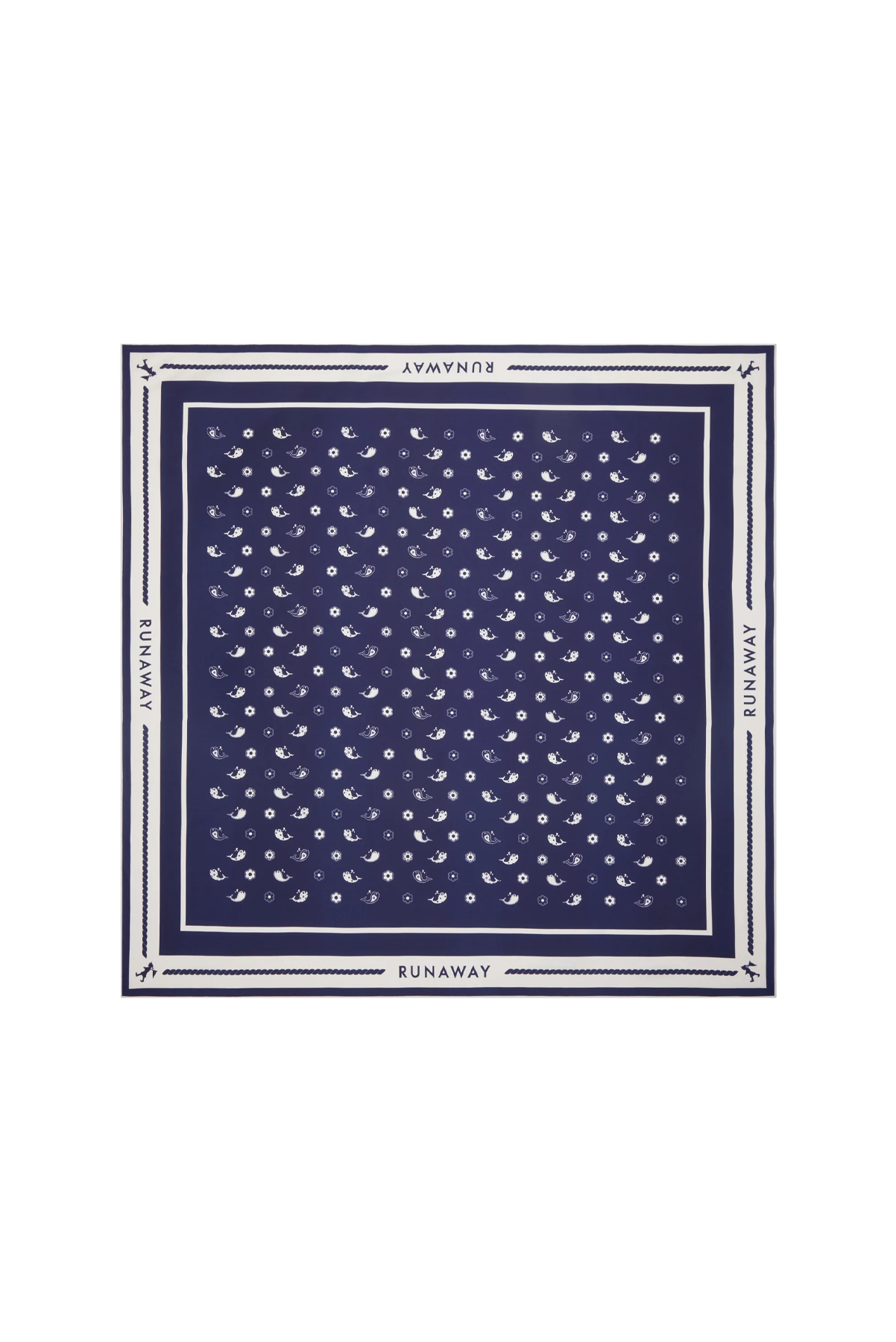 WHALE FLORAL CLASSIC SILK SCARF