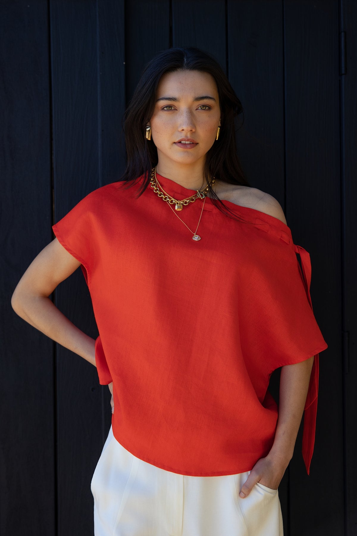 RAY LINEN TOP