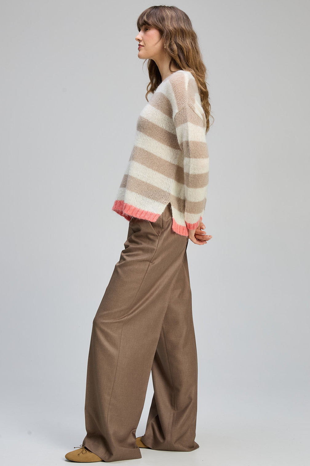 COSY KID STRIPE V NECK