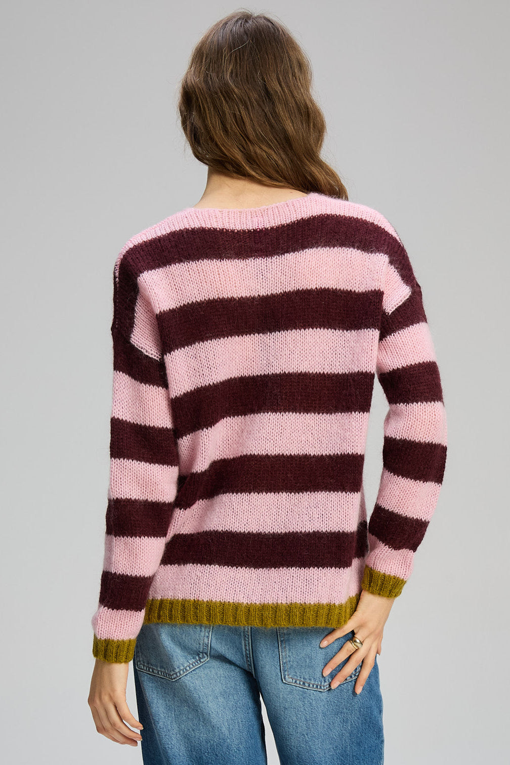 COSY KID STRIPE V NECK