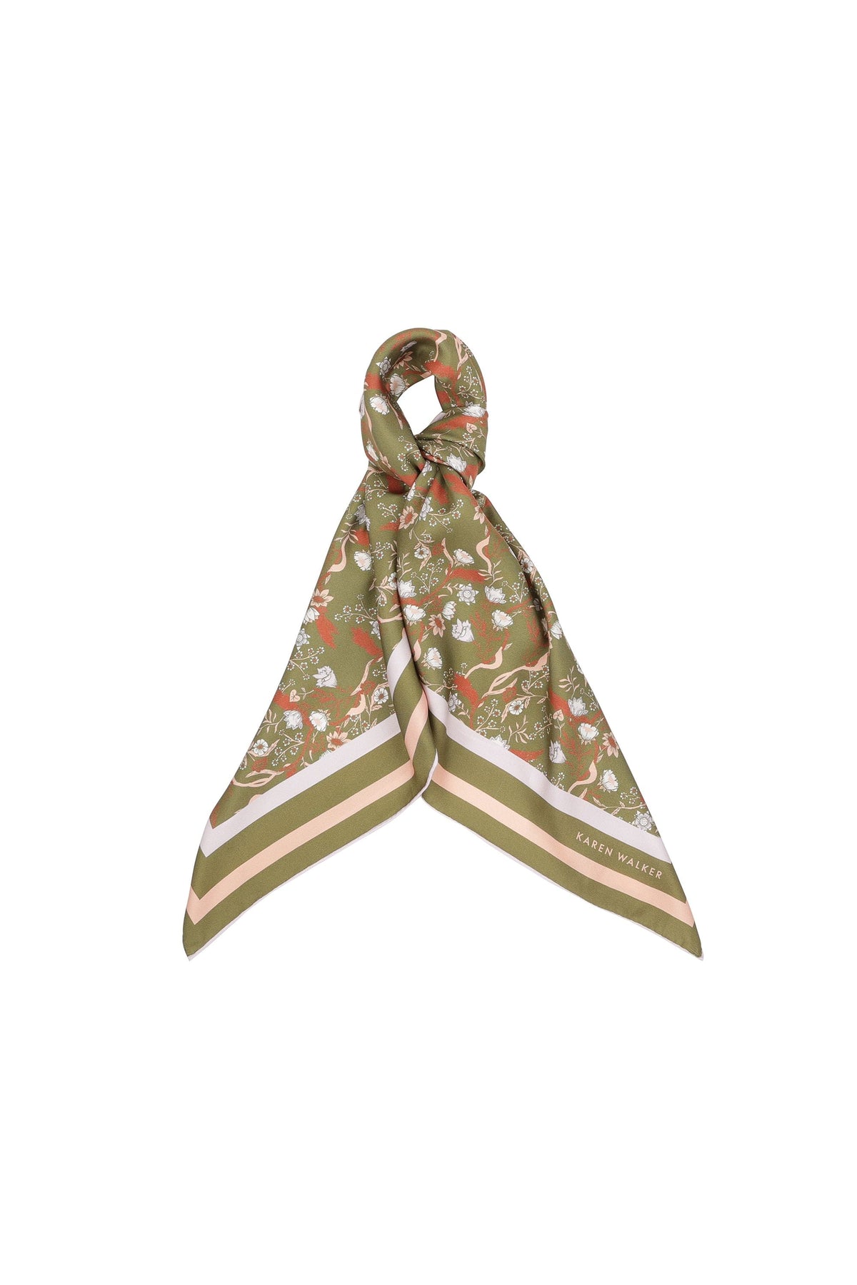 WHIMSY FLORAL CLASSIC SCARF OLIVE