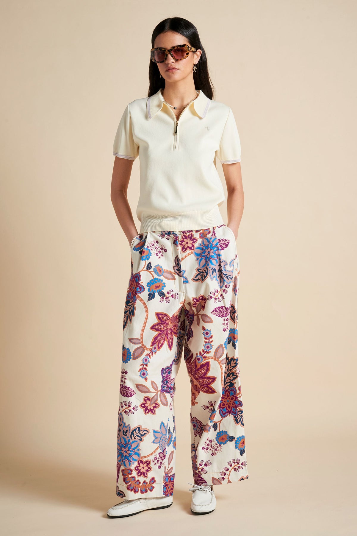 AVANTE PANTS CREAM FLORAL