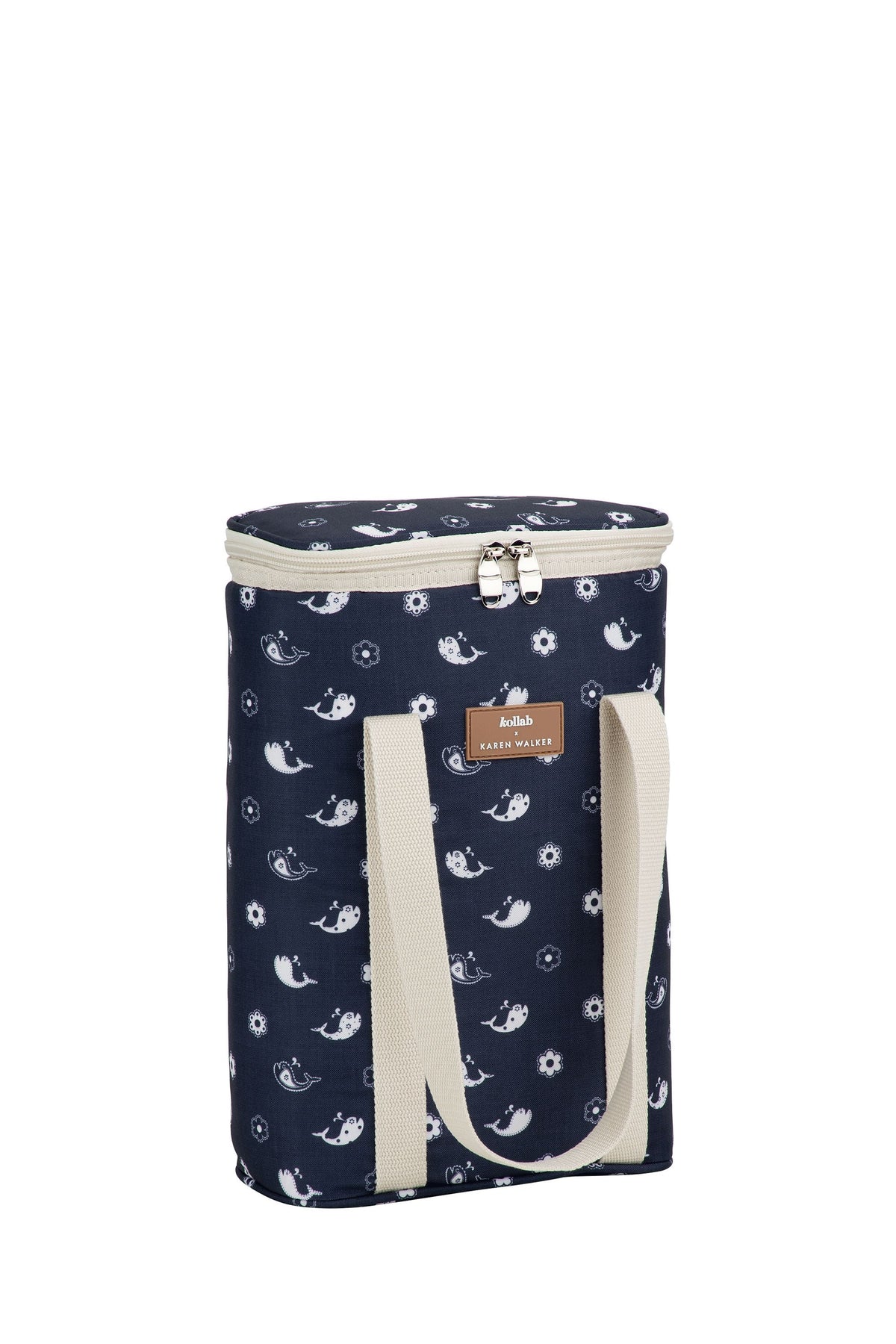 KOLLAB X KAREN WALKER WINE COOLER BAG FLORAL WHALE