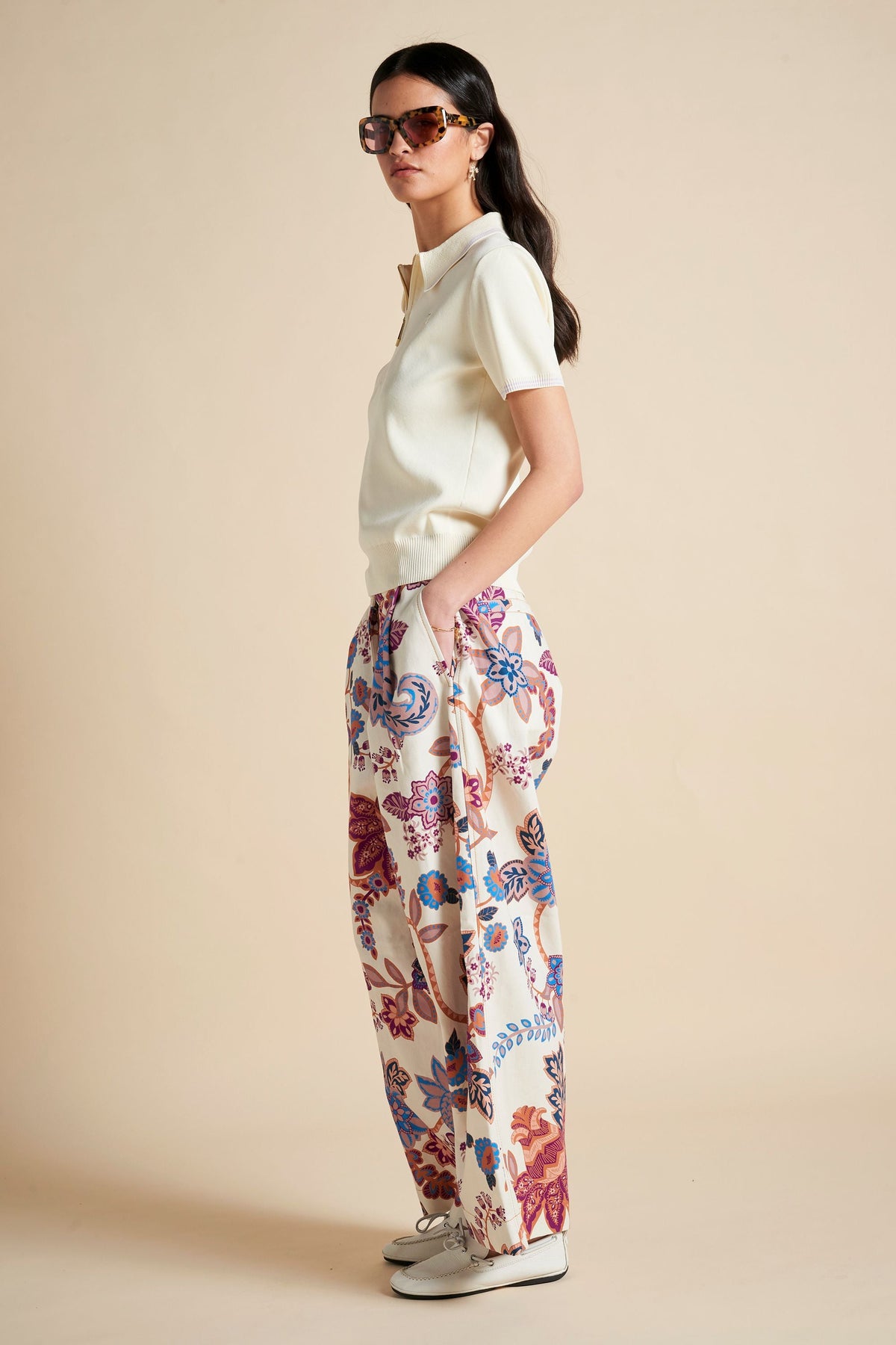 AVANTE PANTS CREAM FLORAL
