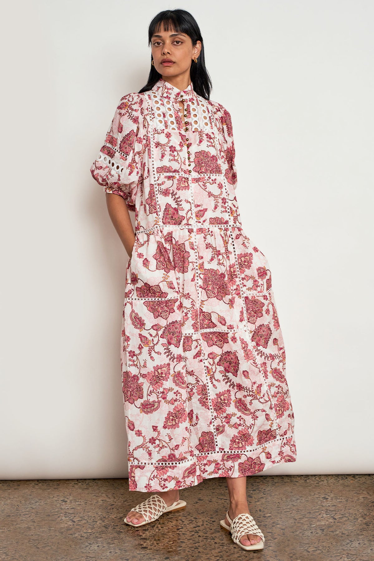 ZOE KRATZMANN FLUTTER DRESS RAMIE ROSE PAISLEY MAXI DRESS