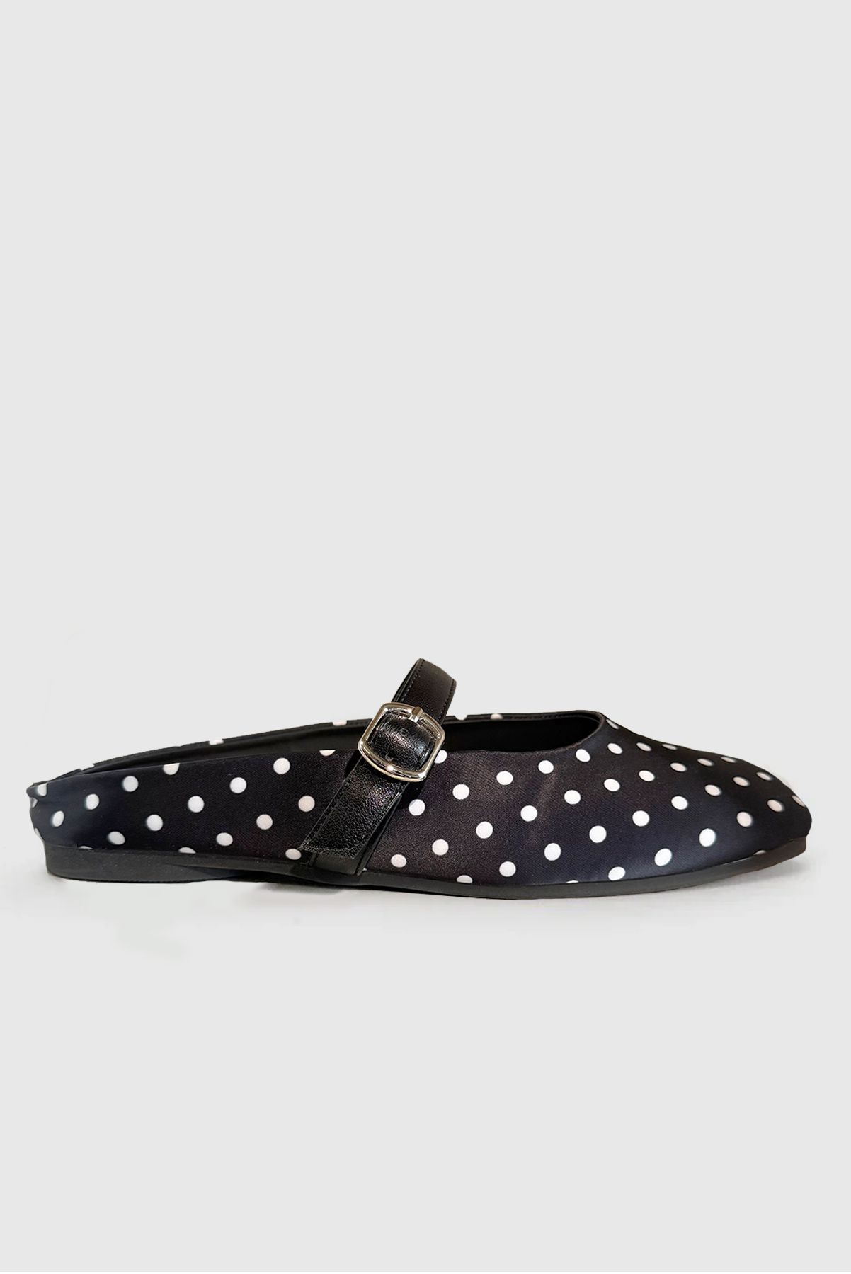INK SPOT SHOES BLACK AND WHITE SPOT SLIP ON SLIDE FOOTWEAR