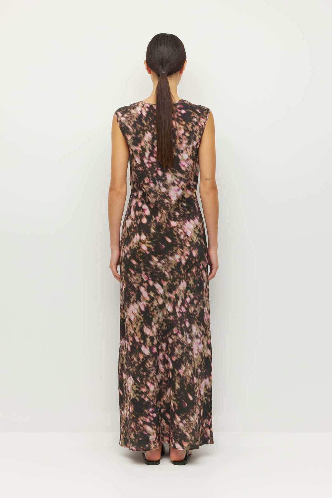 JULIETTE HOGAN KENNA DRESS SILK MAXI DRESS PINK FLORAL