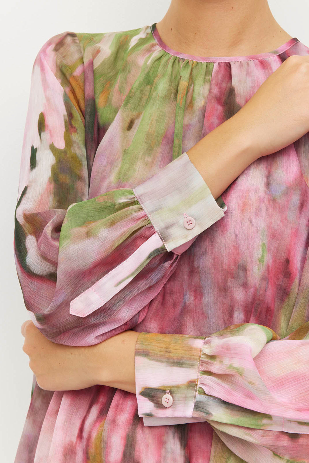 JULIETTE HOGAN ARA BLOUSE POLYESTER PINK TOP