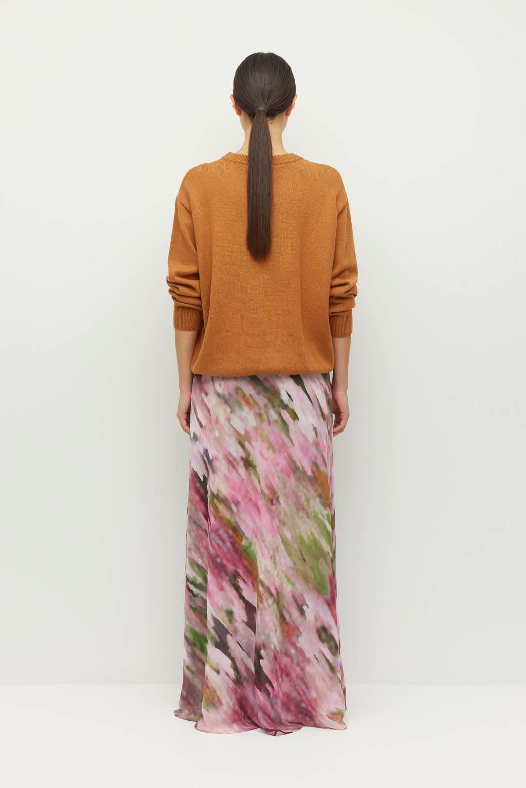 JULIETTE HOGAN ARIELLE SKIRT POLYESTER MAXI BIAS CUT SKIRT PINK