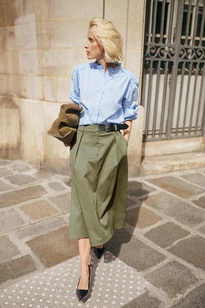 KAREN BY SIMONSEN ELSE BLOUSE COTTON BLUE