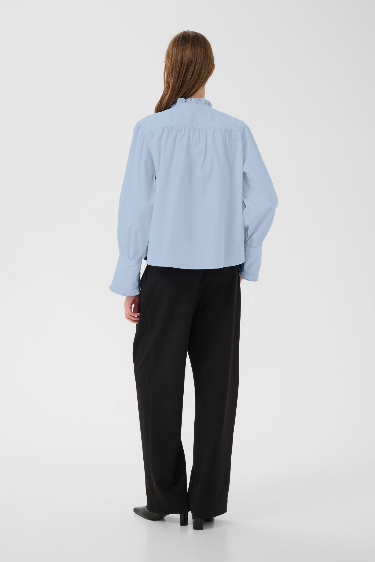 KAREN BY SIMONSEN ELSE BLOUSE COTTON BLUE
