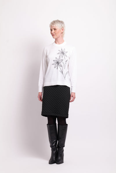 SKETCH EMBROIDERY JUMPER