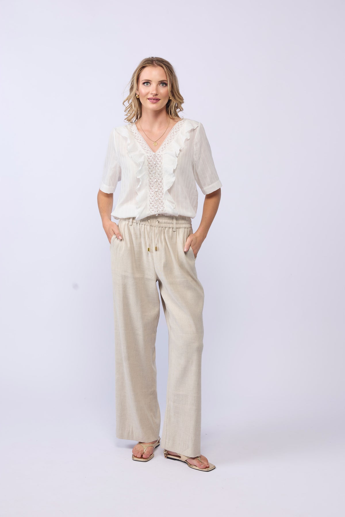 LAKE PANT NATURAL LINEN