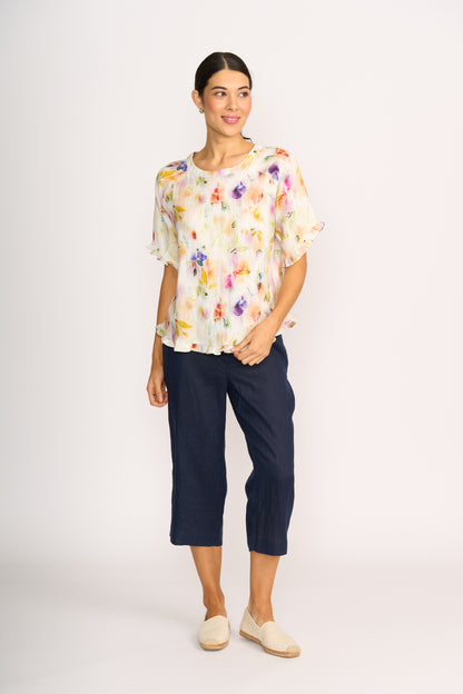 RUFFLES AND SCOOP TOP