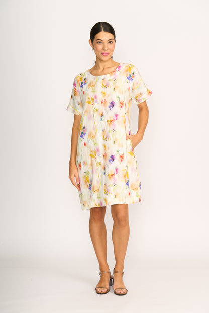 CONTRAST SHIFT DRESS