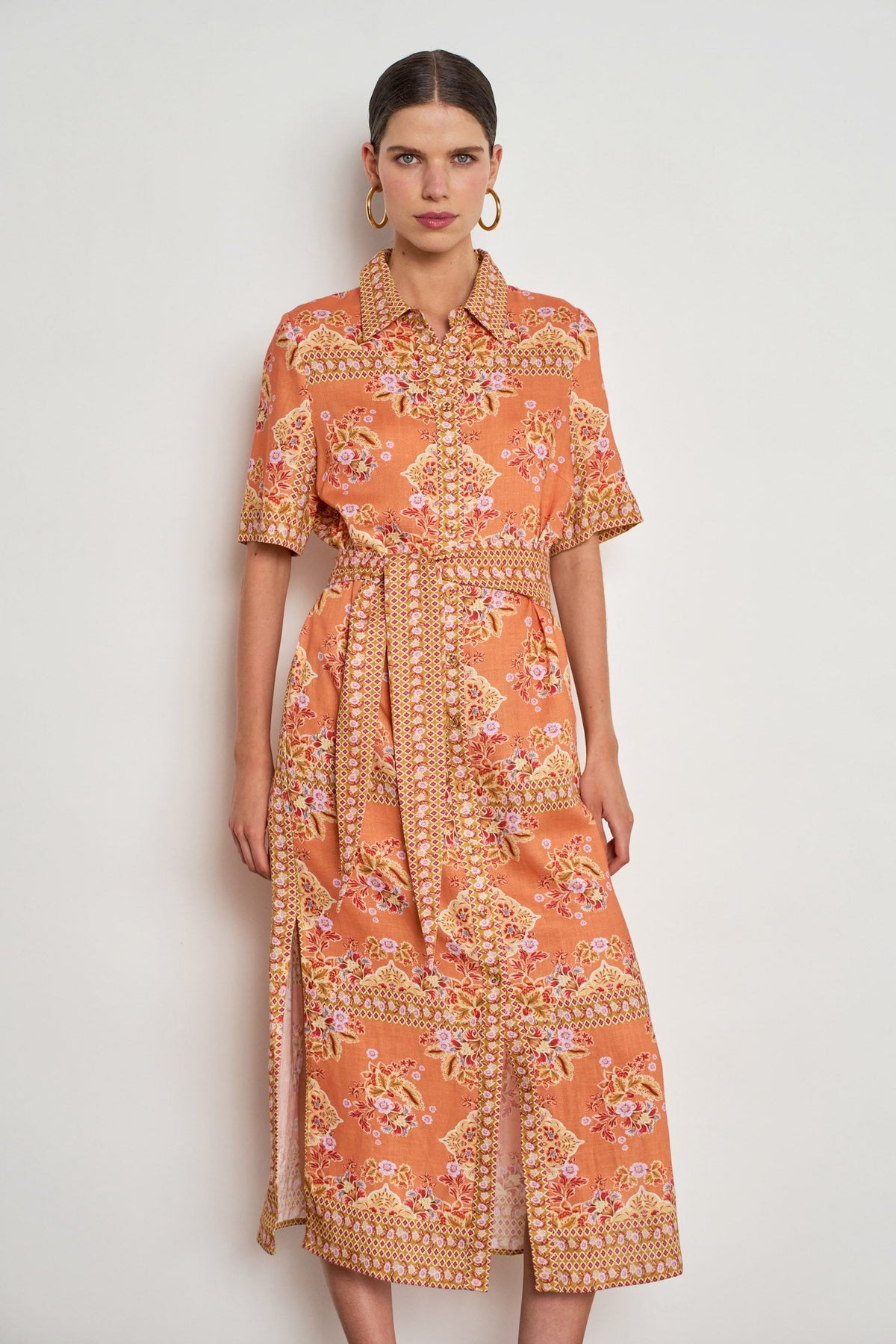 ZOE KRATZMANN INSTRUCT DRESS MARIGOLD GLOW ORANGE PRINT DRESS