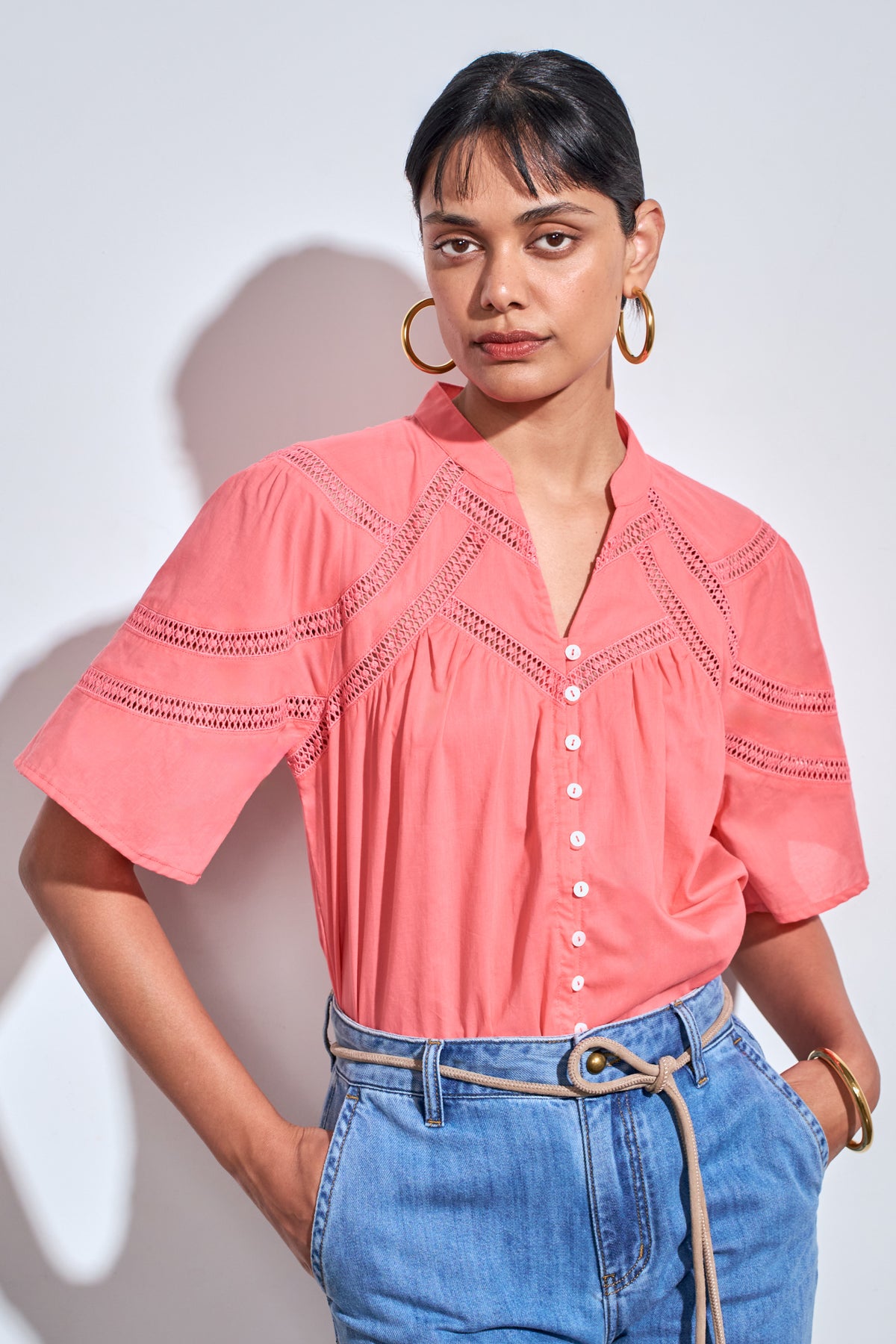 ZOE KRATZMANN PULSE TOP FLAMINGO