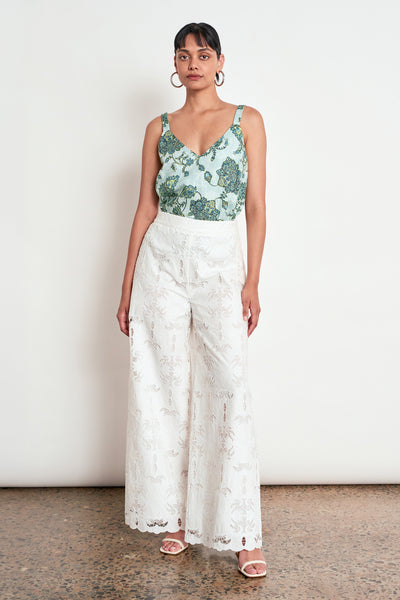 ZOE KRATZMANN TIDAL TOP GREEN FLORAL CAMISOLE