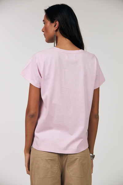 LOLLYS LAUNDRY ROMA LOBSTER TEE COTTON PINK AND RED TOP