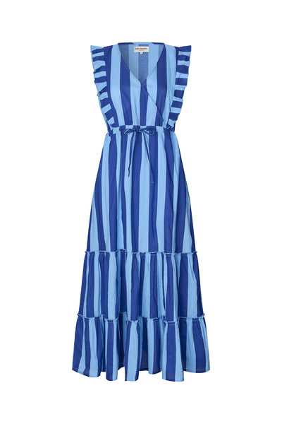 SAMO STRIPE MIDI DRESS
