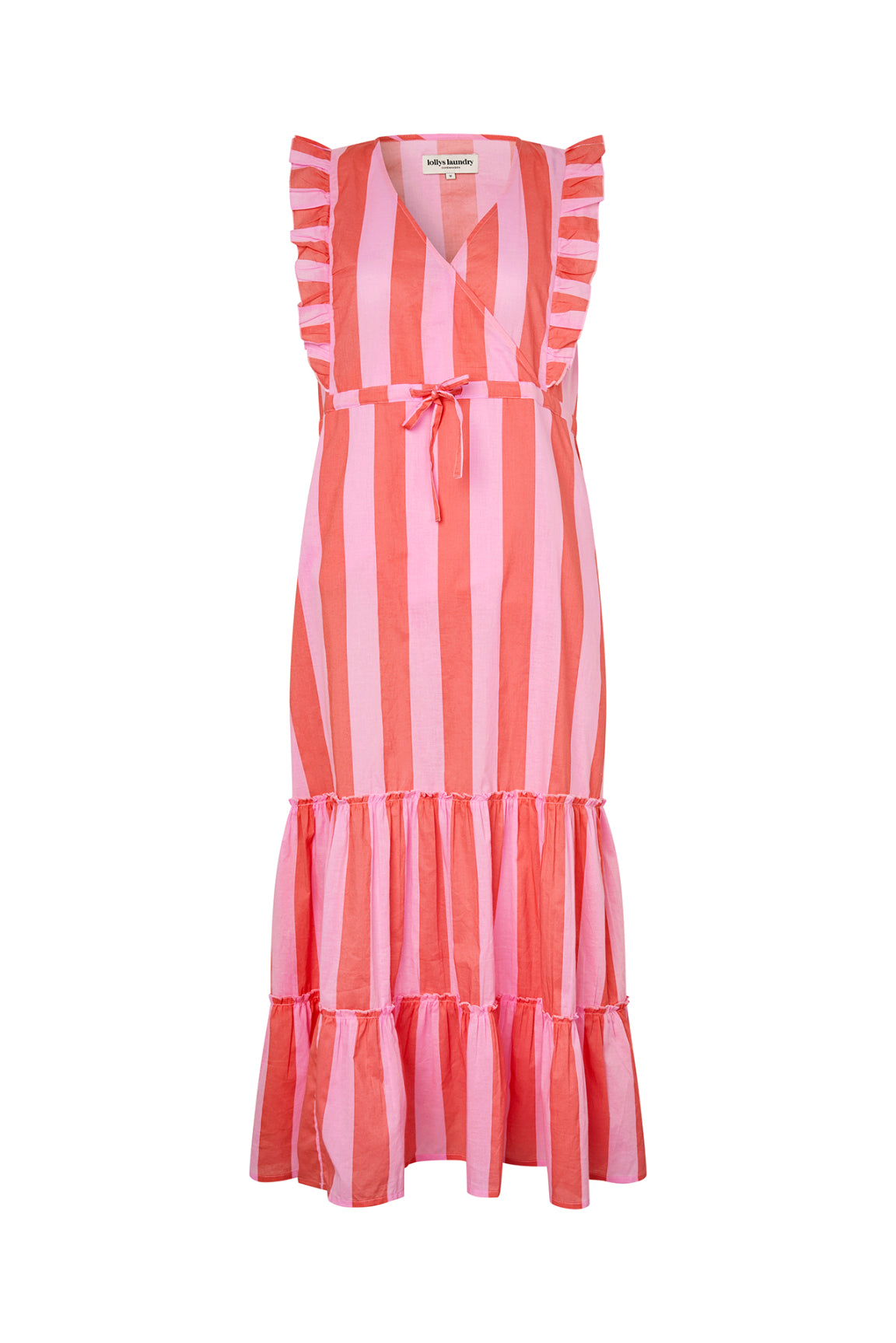 SAMO STRIPE MIDI DRESS