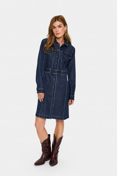 SAINT TROPEZ MAUDE DRESS DENIM